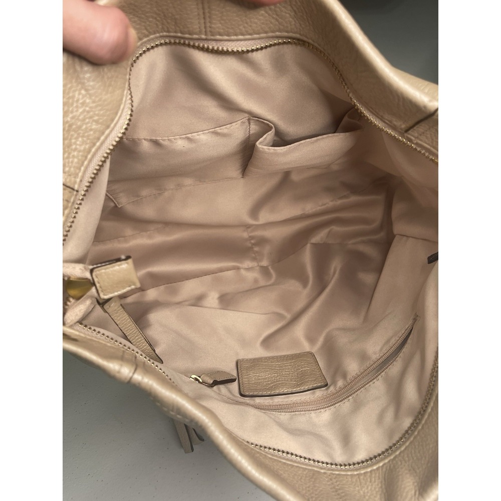 COACH 18889 PENELOPE Champagne Pearl Gold Pebbled Hobo Slouch 2011 FREE SHIPPING - Picture 12 of 16